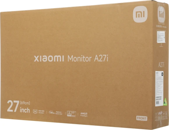 Монитор Xiaomi 27" A27i 2026 черный IPS LED 6ms 16:9 HDMI матовая 1500:1 300cd 178гр/178гр 1920x1080 144Hz DP FHD 3.9кг