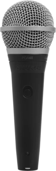 Микрофон проводной Shure PGA48-XLR-E 4.6м черный/серебристый