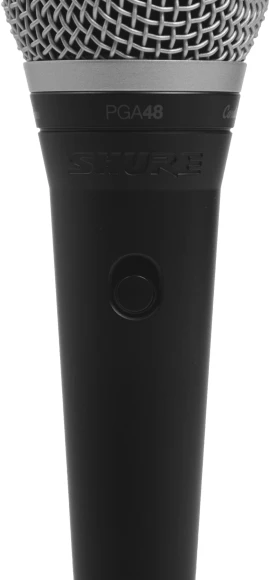 Микрофон проводной Shure PGA48-XLR-E 4.6м черный/серебристый