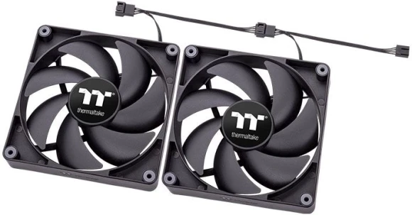 Вентилятор для корпуса Thermaltake CT120 120х120x25 черный 4-pin 25.8дБ (упак.:2шт) (CL-F147-PL12BL-A) Ret Вентилятор для корпуса Thermaltake CT120 120х120x25 черный 4-pin 25.8дБ (упак.:2шт) (CL-F147-PL12BL-A) Ret