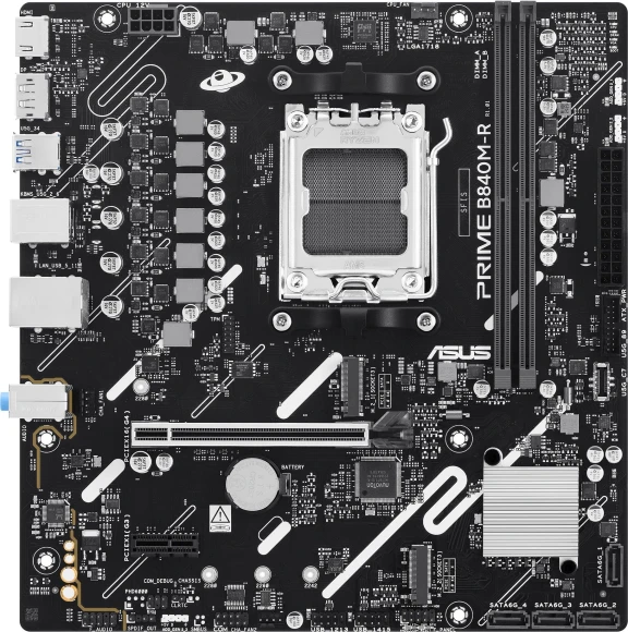 Материнская плата Asus PRIME B840M-R Socket AM5 AMD B840 2xDDR5 mATX AC`97 8ch(7.1) GbLAN RAID+HDMI+DP