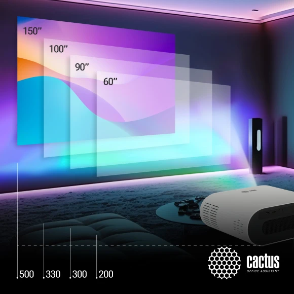 Проектор Cactus CS-PRO.01WT.Full HD LCD 6000Lm LS 500Lm ANSI (1920x1080) 2000:1 ресурс лампы:30000часов 1xUSB typeA 1xHDMI 2.55кг