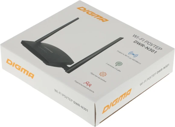 Роутер беспроводной Digma DWR-N301 N300 10/100BASE-TX черный Роутер беспроводной Digma DWR-N301 N300 10/100BASE-TX черный