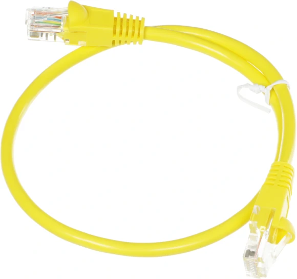 Патч-корд Buro UTP 4 пары cat.5E CCA molded 0.5м желтый RJ-45 (m)-RJ-45 (m) (UTP-5E-0,5M-Y)