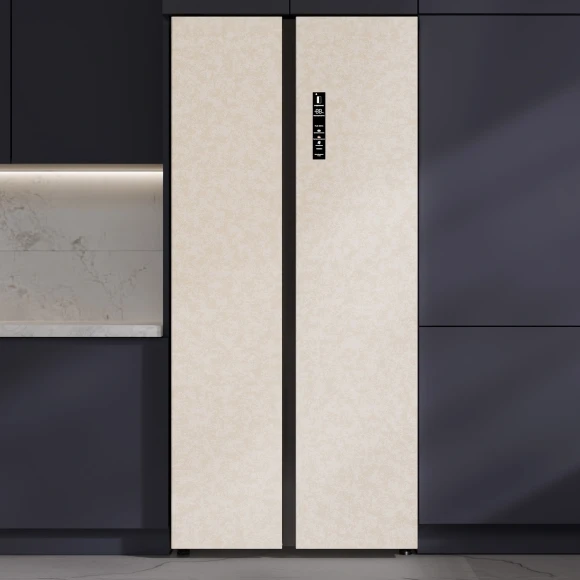 Холодильник Lex LSB525BGID 2-хкамерн. бежевый мрамор инвертер