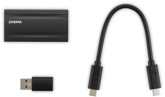 Накопитель SSD Digma USB3.2 Gen2x2 256GB DGSM8256G2MGG MEGA X 1.8" темно-серый