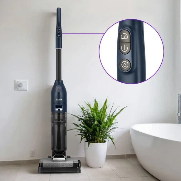 Пылесос моющий Kitfort КТ-5248 120Вт синий/черный Пылесос моющий Kitfort КТ-5248 120Вт синий/черный