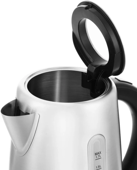 Чайник электрический Kitfort КТ-661 1.7л. 2200Вт черный/серебристый корпус: металл/пластик