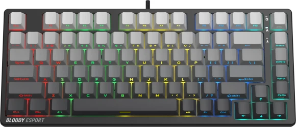 Клавиатура A4Tech MS76 PLUS механическая черный/серый USB Multimedia for gamer LED кабель 1.8м