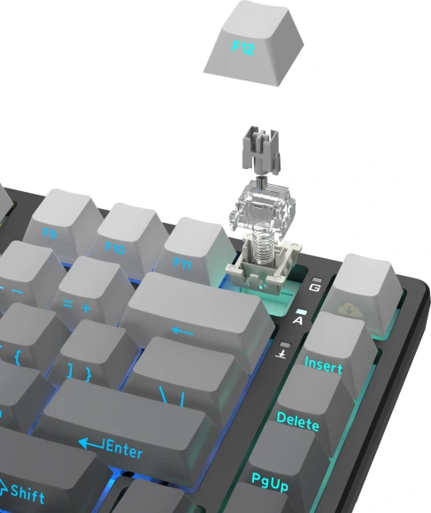 Клавиатура A4Tech MS76 PLUS механическая черный/серый USB Multimedia for gamer LED кабель 1.8м