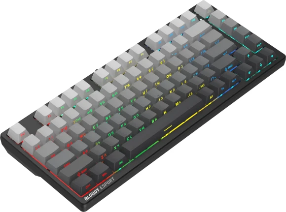 Клавиатура A4Tech MS76 PLUS механическая черный/серый USB Multimedia for gamer LED кабель 1.8м