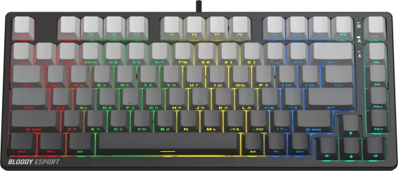 Клавиатура A4Tech MS76 PLUS механическая черный/серый USB Multimedia for gamer LED кабель 1.8м