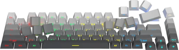 Клавиатура A4Tech MS76 PLUS механическая черный/серый USB Multimedia for gamer LED кабель 1.8м
