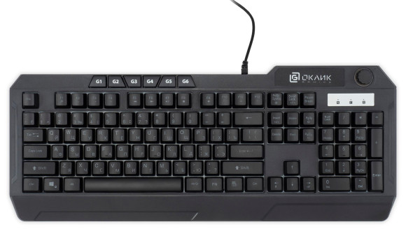 Клавиатура Оклик 715G черный USB Multimedia for gamer LED (1680657) Клавиатура Оклик 715G черный USB Multimedia for gamer LED (1680657)