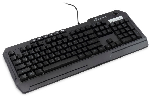 Клавиатура Оклик 715G черный USB Multimedia for gamer LED (1680657) Клавиатура Оклик 715G черный USB Multimedia for gamer LED (1680657)