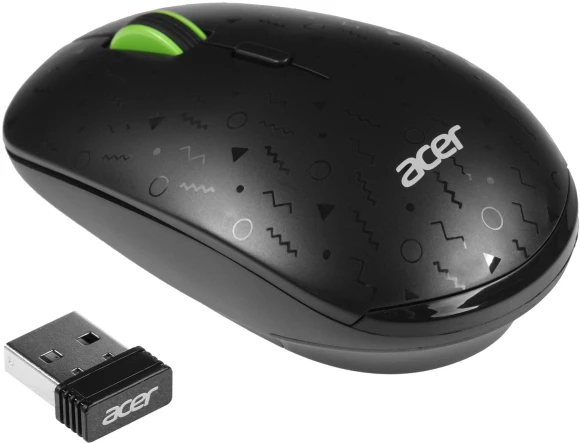 Мышь Acer OMR307 черный оптическая 1600dpi беспров. USB 4but (ZL.MCECC.022)