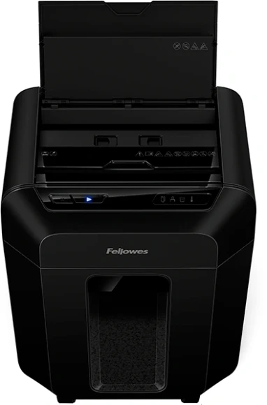 Шредер Fellowes AutoMax 90М черный с автоподачей (секр.P-4) фрагменты 90лист. 17лтр. скрепки скобы пл.карты