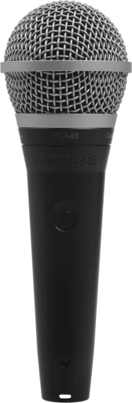 Микрофон проводной Shure PGA48-QTR-E 4.6м черный/серебристый