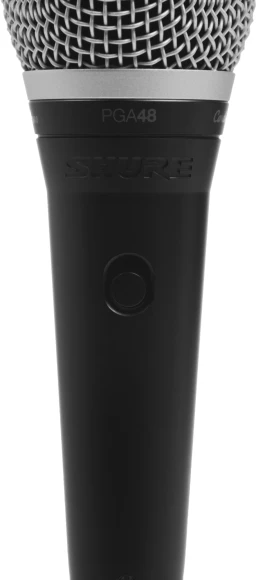 Микрофон проводной Shure PGA48-QTR-E 4.6м черный/серебристый