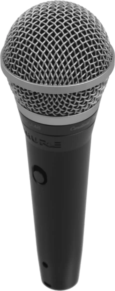Микрофон проводной Shure PGA48-QTR-E 4.6м черный/серебристый