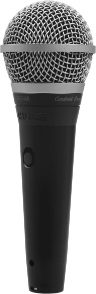 Микрофон проводной Shure PGA48-QTR-E 4.6м черный/серебристый