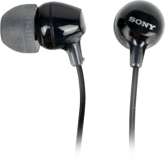 Гарнитура внутриканальные Sony MDR-EX15AP 1.2м черный проводные в ушной раковине