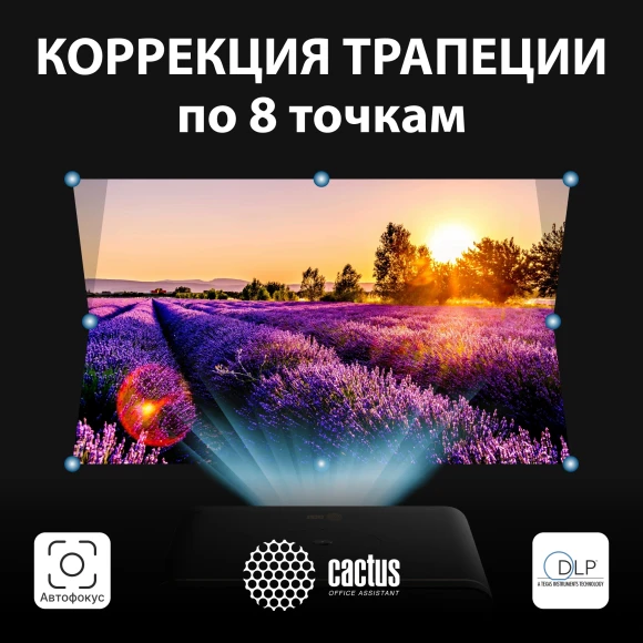 Проектор Cactus CS-H3.SG DLP 16800Lm LS 1050Lm ANSI (1920x1080) 200000:1 ресурс лампы:20000часов 1xUSB typeA 1xHDMI 3.1кг