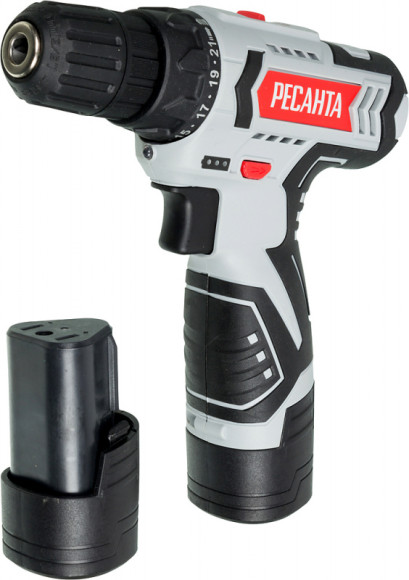Дрель-шуруповерт Ресанта ДА-12-2ЛК аккум. патрон:быстрозажимной (кейс в комплекте) (75/14/2)