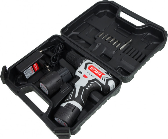 Дрель-шуруповерт Ресанта ДА-12-2ЛК аккум. патрон:быстрозажимной (кейс в комплекте) (75/14/2)
