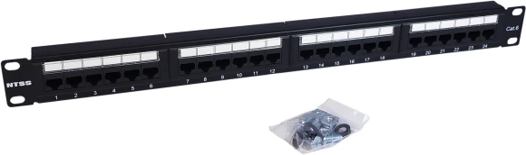 Патч-панель NTSS NTSS-PP-1U-24-UTP-RJ45-6-D 19" 1U 24xRJ45 кат.6 UTP Патч-панель NTSS NTSS-PP-1U-24-UTP-RJ45-6-D 19" 1U 24xRJ45 кат.6 UTP