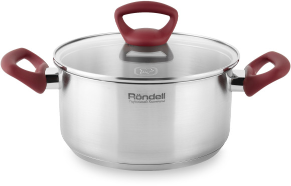 Кастрюля Rondell Heidi RDS-1113 2.8л. d=20см (с крышкой) стальной Кастрюля Rondell Heidi RDS-1113 2.8л. d=20см (с крышкой) стальной