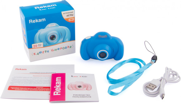 Фотоаппарат Rekam iLook K410i голубой 20Mpix 2" 720p microSD CMOS/Li-Ion Фотоаппарат Rekam iLook K410i голубой 20Mpix 2" 720p microSD CMOS/Li-Ion