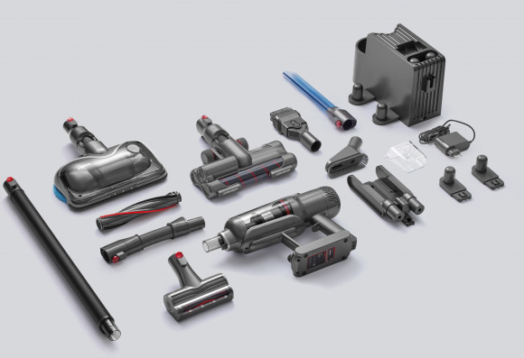 Пылесос моющий Puppyoo T12 Plus Rinse 585Вт серый