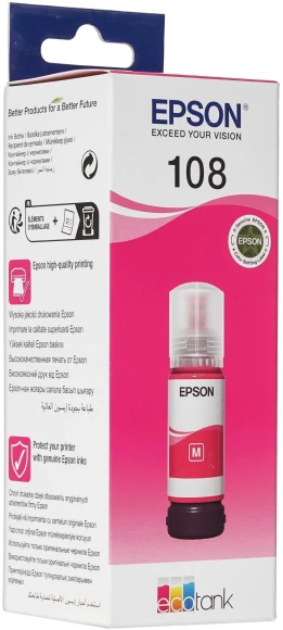 Чернила Epson 108 C13T09C34A пурпурный 70мл для Epson L8050/L18050 Чернила Epson 108 C13T09C34A пурпурный 70мл для Epson L8050/L18050