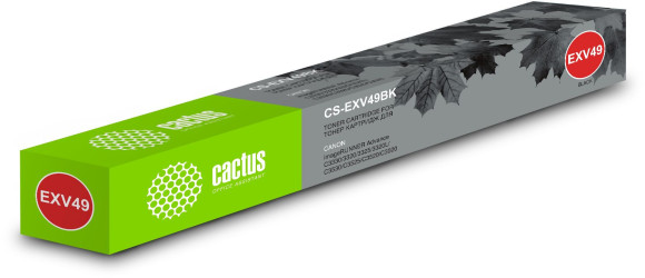 Картридж лазерный Cactus CS-EXV49BK C-EXV49 BK черный (36000стр.) для Canon IR C3320/C3320i/C3325i/C3330i/C3500/C3520i MFP/C3525i MFP/C3530i MFP