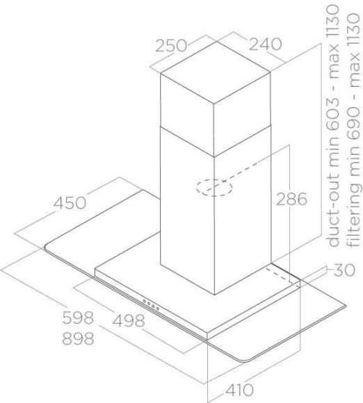Вытяжка каминная Elica Flat Glass IX/A/90 нержавеющая сталь управление: кнопочное (1 мотор) Вытяжка каминная Elica Flat Glass IX/A/90 нержавеющая сталь управление: кнопочное (1 мотор)