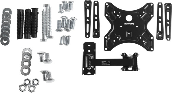 Кронштейн для телевизора Hyundai GL-R4 черный 13"-65" макс.25кг настенный поворот и наклон