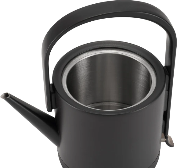 Чайник электрический Hyundai HYK-S2507 0.7л. 1000Вт черный корпус: металл