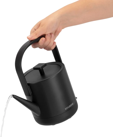 Чайник электрический Hyundai HYK-S2507 0.7л. 1000Вт черный корпус: металл