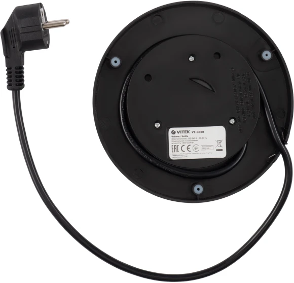 Чайник электрический Vitek VT-8828 1.7л. 2200Вт серебристый корпус: стекло/металл