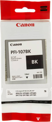 Картридж струйный Canon PFI-107BK 6705B001 черный (130мл) для Canon iP F680/685/780/785 Картридж струйный Canon PFI-107BK 6705B001 черный (130мл) для Canon iP F680/685/780/785