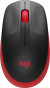 Мышь Logitech M190 черный/красный оптическая 1000dpi беспров. USB 2but (910-005908)