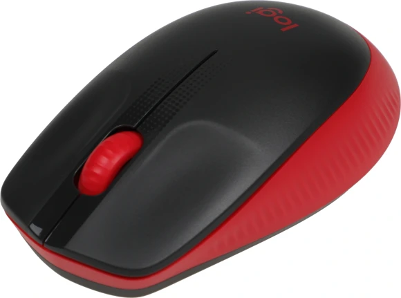 Мышь Logitech M190 черный/красный оптическая 1000dpi беспров. USB 2but (910-005908)