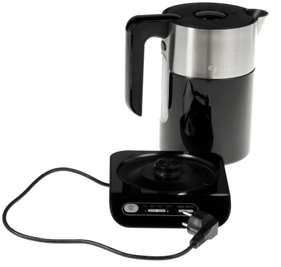 Чайник электрический Bosch TWK8613P 1.5л. 2400Вт черный/серебристый корпус: металл/пластик Чайник электрический Bosch TWK8613P 1.5л. 2400Вт черный/серебристый корпус: металл/пластик