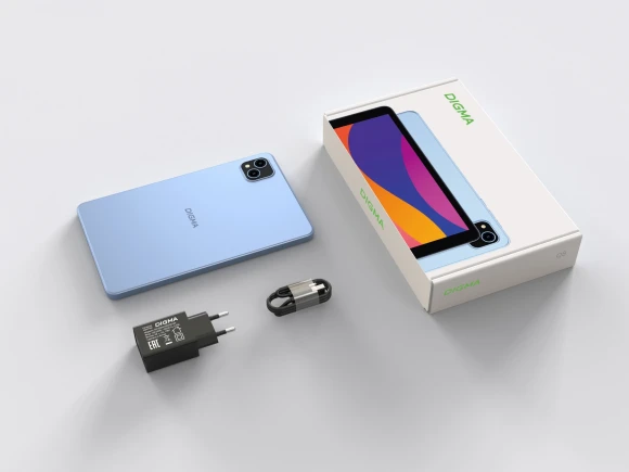 Планшет Digma Q8 SC9863A (1.6) 8C RAM3Gb ROM32Gb 8" IPS 1280x800 4G Android 14 голубой 5Mpix 2Mpix BT WiFi microSD 128Gb 4500mAh 191hrs Планшет Digma Q8 SC9863A (1.6) 8C RAM3Gb ROM32Gb 8" IPS 1280x800 4G Android 14 голубой 5Mpix 2Mpix BT WiFi microSD 128Gb 4500mAh 191hrs