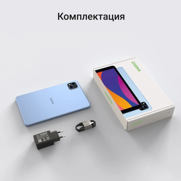 Планшет Digma Q8 SC9863A (1.6) 8C RAM3Gb ROM32Gb 8" IPS 1280x800 4G Android 14 голубой 5Mpix 2Mpix BT WiFi microSD 128Gb 4500mAh 191hrs Планшет Digma Q8 SC9863A (1.6) 8C RAM3Gb ROM32Gb 8" IPS 1280x800 4G Android 14 голубой 5Mpix 2Mpix BT WiFi microSD 128Gb 4500mAh 191hrs