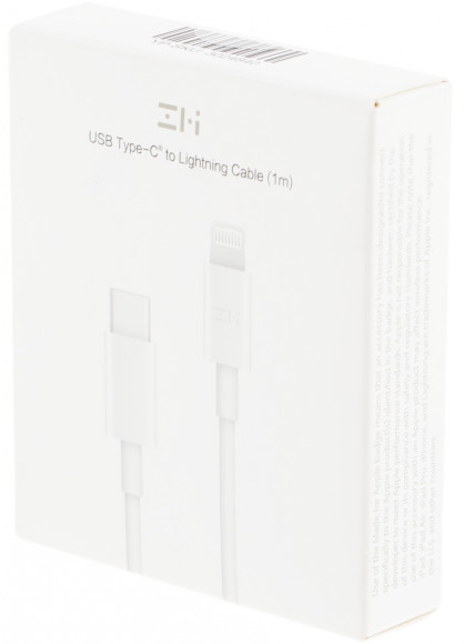Кабель ZMI AL870C USB Type-C (m)-Lightning (m) 1м белый