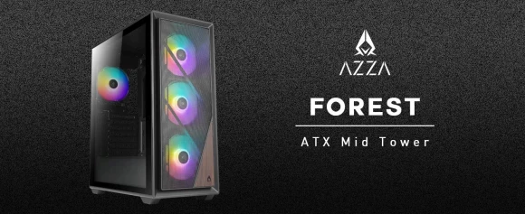 Корпус Azza Forest черный без БП ATX 4x120mm 4x140mm 2xUSB3.0 audio bott PSU Корпус Azza Forest черный без БП ATX 4x120mm 4x140mm 2xUSB3.0 audio bott PSU