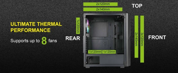 Корпус Azza Forest черный без БП ATX 4x120mm 4x140mm 2xUSB3.0 audio bott PSU Корпус Azza Forest черный без БП ATX 4x120mm 4x140mm 2xUSB3.0 audio bott PSU