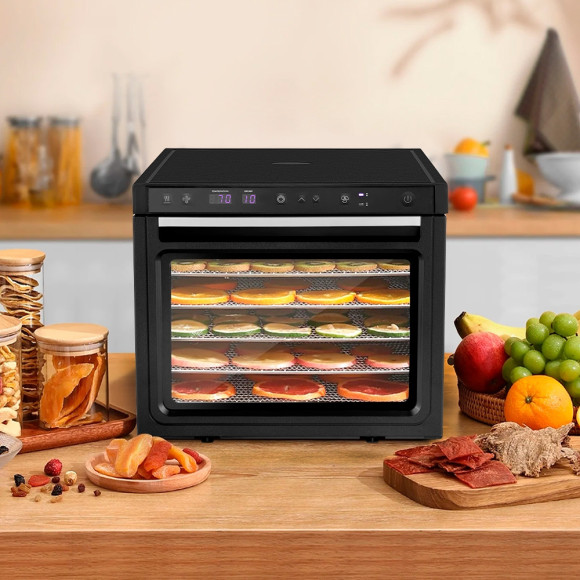 Сушка для фруктов и овощей Kitfort КТ-1962 6под. 1000Вт черный Сушка для фруктов и овощей Kitfort КТ-1962 6под. 1000Вт черный